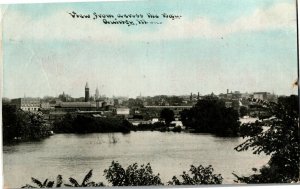 View of Quincy from Across the Bay, Quincy IL c1913 Vintage Postcard C45