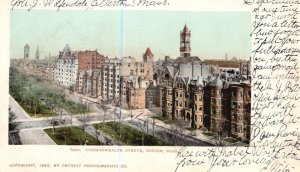 Vintage Postcard 1904 Commonwealth Avenue Boston Massachusetts MA Detroit Pub.