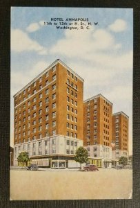 Mint Vintage Illustrated Postcard Hotel Annapolis Washington DC