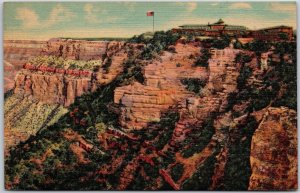 Arizona, Bright Angel Lodge, Grand Canyon, El Tovar Hotel on The Rim, Postcard