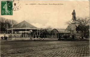 CPA LORIENT - Place d'Armes - Statue Dupuy-de-Lome (430994)