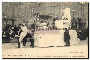 Old Postcard Carnival Aix en Provence Corso Twins and twins and their first v...