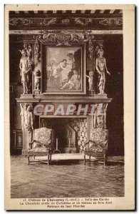 Postcard Cheverny Chateau Old Guard Room The fireplace adorned with caryatids...