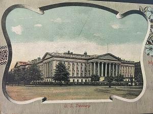 Postcard Antique View of U.S Treasury Building in Washington DC.   T6