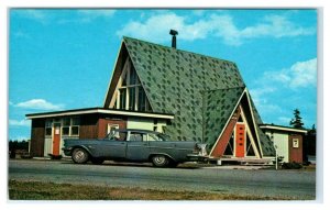 AULAC, NB, Canada ~ TRAVEL & INFORMATION BUREAU  c1950s Car Postcard