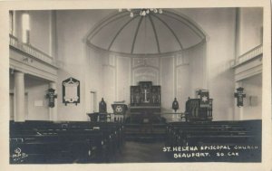 RP: BEAUFORT, South Car 1930-40s; Interior St Helena Episcopal Church
