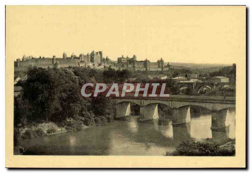 Old Postcard Vue Generale North West Carcassonne