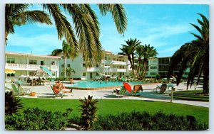 ST. PETERSBURG BEACH, FL ~ Roadside SYLVETTE APARTMENTS Pool c1970s  Postcard