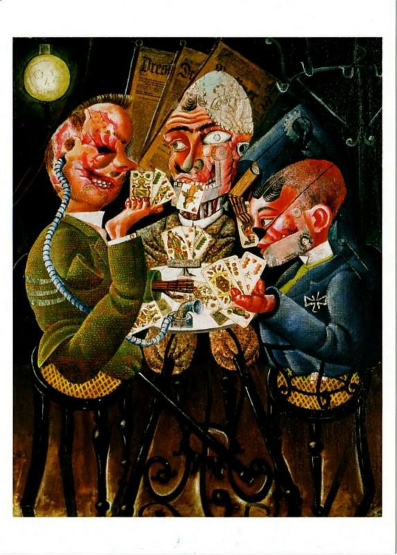 Skat Players - Die Skatspieler by Otto Dix Art Postcard