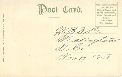 Post Office, Washington 1908 used Postcard