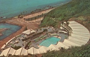 Vintage Postcard 1970's Lanai Pool El Conquistador Hotel Fajardo Puerto Rico PR