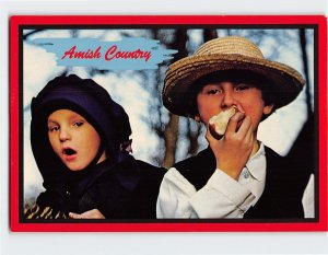 Postcard Amish children, Amish Country, Pennsylvania