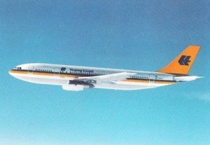 Hapag Lloyd Airbus A-300 B4 Plane Aircraft Photo Postcard