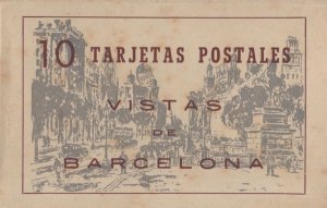 Barcelona 10 Tarjetas Postales Spanish Postcard Old Book