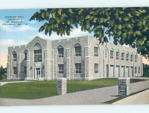 Unused Linen CROWDER HALL AT UNIVERSITY OF MISSOURI Columbia Missouri MO L7330