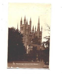 Real Photo, Peterborough Cathedral from Deanery, England, Used