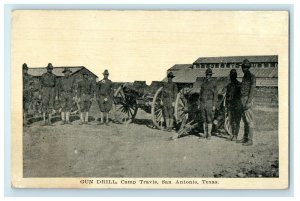 c1920s Gun Drill Camp Travis San Antonio Texas TX Unposted Postcard