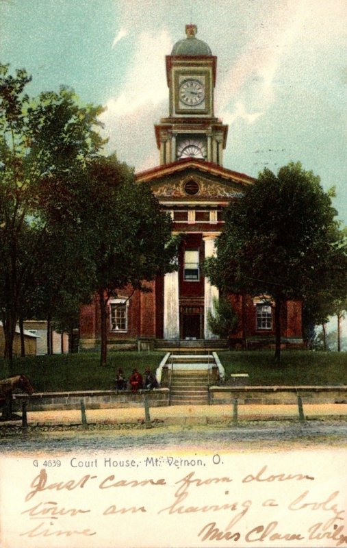 Ohio Mt Vernon Court House 1906 Rotograph