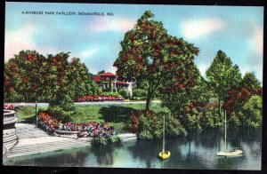 Indiana INDIANAPOLIS Riverside Park Pavilion by Craft Greeting Card Co. - Linen