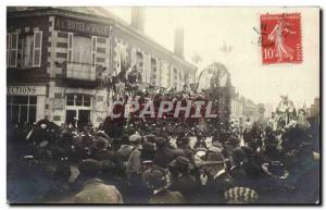 CARTE PHOTO Militaria - Tank - Festival - military Defile - parade Bondonnier...