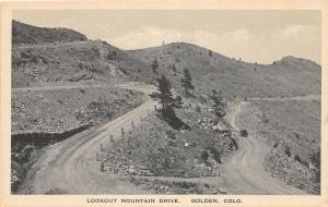 F34/ Golden Colorado Postcard c1920s Lookout Mountain Drive 2