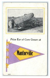 MANTORVILLE, MN Minnesota ~ Corn EXAGGERATION PENNANT1911? Dodge County Postcard