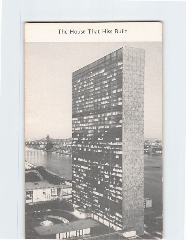 Postcard The House That Hiss Built United Nations Secretariat Building NY USA