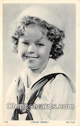 Shirley Temple Movie Actor / Actress Fox Film Writing on back 