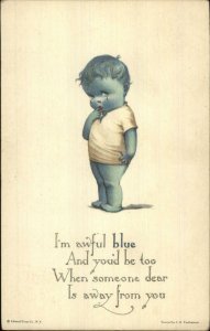 Charles Twelvetrees - Little Blue Boy Said Poem c1915 Postcard 