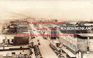 OR, La Grande, Oregon, RPPC, Street Scene, Aerial View, Photo