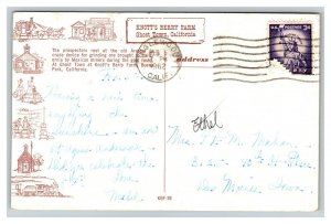Vintage 1962 Postcard Prospector Rests Knott's Berry Farm Buena Park California