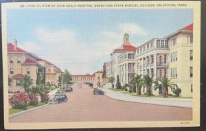 Vintage Postcard 1934 John Sealy Hospital, State Medical College, Galveston, TX