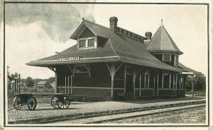 Iowa Storm Lake Railroad Depot Train Postcard RPPC Real Photo  22-4527