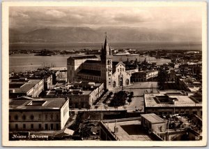 Messina Panorama Italy Buildings Churches Real Photo RPPC Postcard