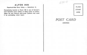 Waitsfield, VT, USA Alpen Inn Horse Racing Unused 