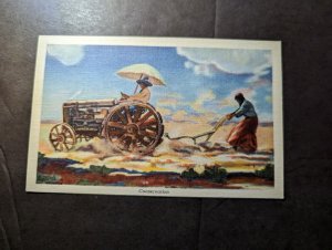 Mint USA Postcard Long Megargee Fine Art Print LM14 Conservation Farming Plow