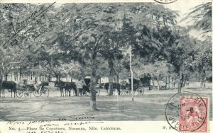 PC CPA NEW CALEDONIA, PACIFIC, NOUMÉA, PLACE DE COCOTIERS, Postcard (b19396)