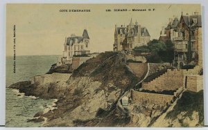 France Cote d'Emeraude Saint Malo DINARD Beautiful Large Homes Postcard L7