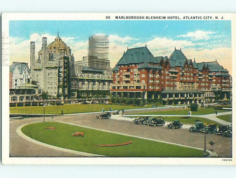 W-Border OLD CARS & MARLBOROUGH-BLENHEIM HOTEL Atlantic City New Jersey NJ u9594