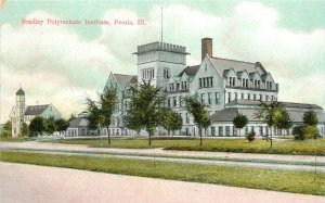 Vintage Wheelock Postcard; Peoria IL, Bradley Polytechnic Institute, Unposted