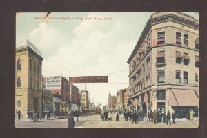 BOISE IDAHO DOWNTOWN MAIN STREET SCENE STORES 1909 VINTAGE POSTCARD