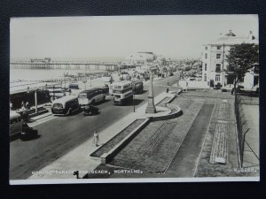 Sussex WORTHING Marine Parade & Beach c1952 RP Postcard by Valentine