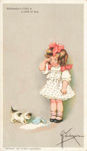 G.G. Wiederseim Wednesday's Child is a child of woe Pride soap Postcard