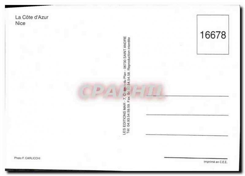 Postcard Modern Old Nice Riviera