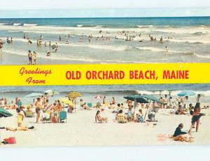 Unused Pre-1980 GREETINGS FROM BEACH Old Orchard Beach Maine ME M6790