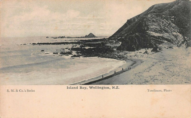 Island Bay, Wellington, New Zealand, Very Early Postcard, Used in 1906