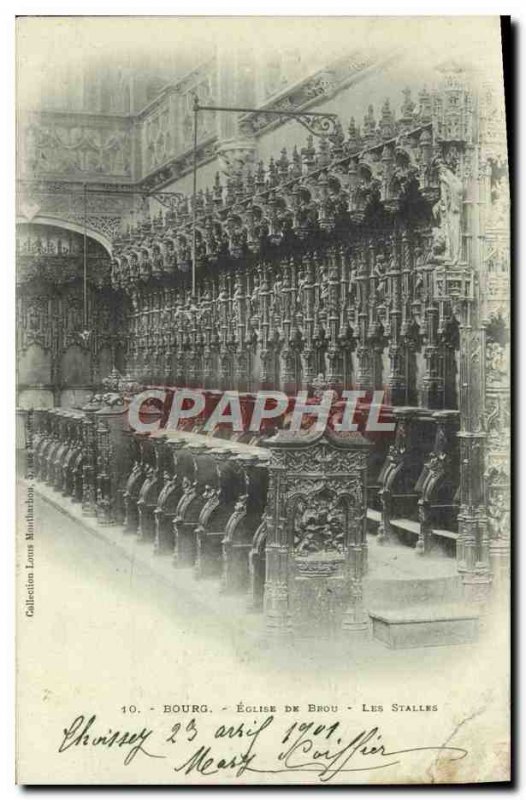 Old Postcard Brou Church Bourg The Stalls