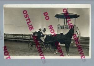 Streator ILLINOIS RPPC c1910 HARNESS RACING? Horse Race COUNTY FAIR TRACK  