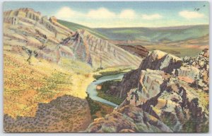 Vintage Split Mountain Gorge Dinosaur National Monument Postcard Colo