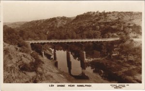 PC PAKISTAN, LEH BRIDGE, Vintage REAL PHOTO Postcard (b43417)